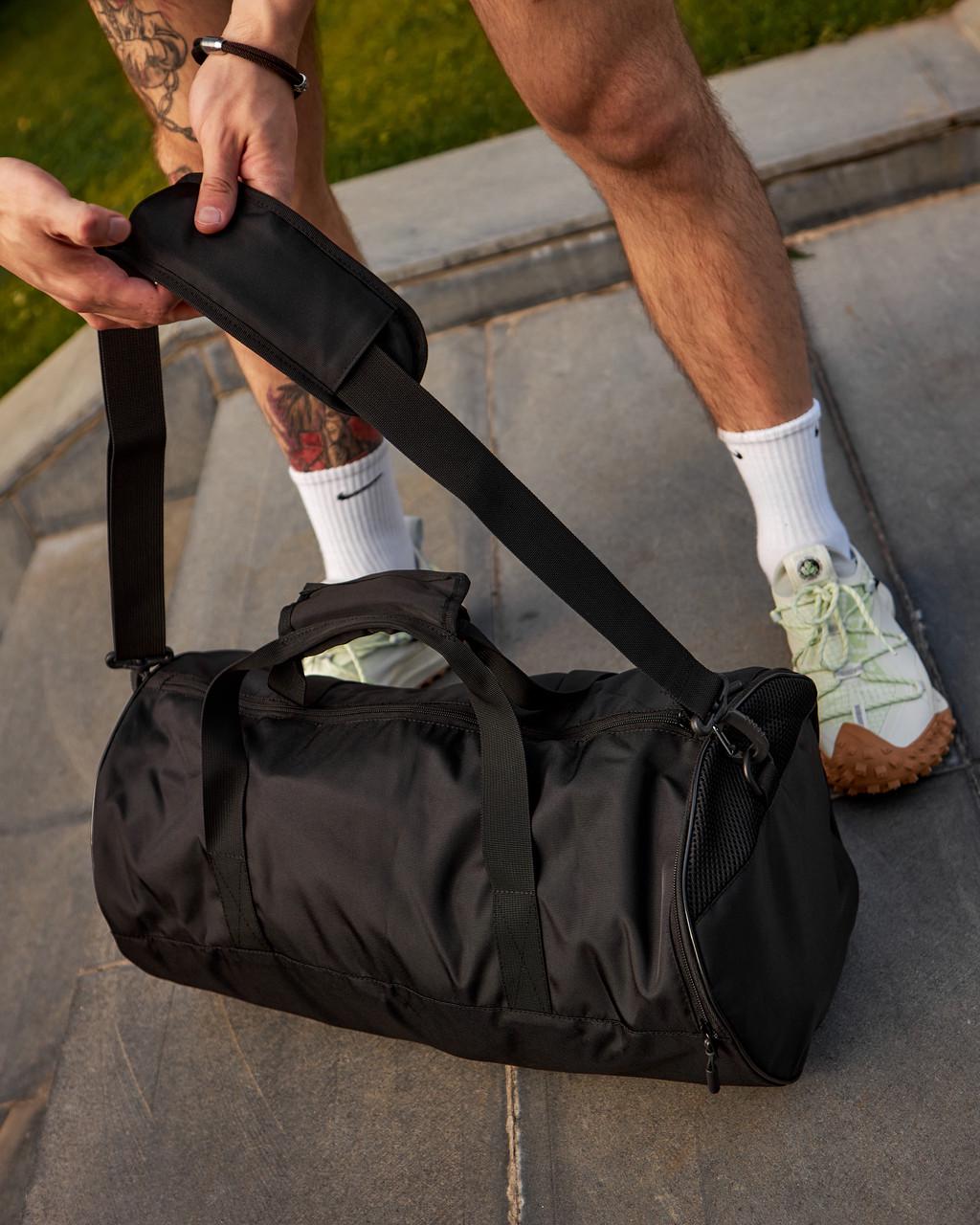 Сумка бочка с карманом для обуви 30 л Черный (392229792) - фото 6 Сумка бочка с карманом для обуви 30 л Черный (392229792) - фото 6