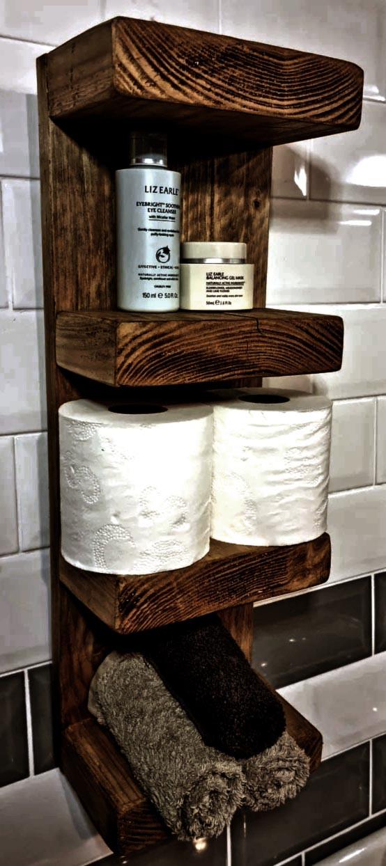 Полка для ванной из дерева Цилови Капучино (ВНП/006509)