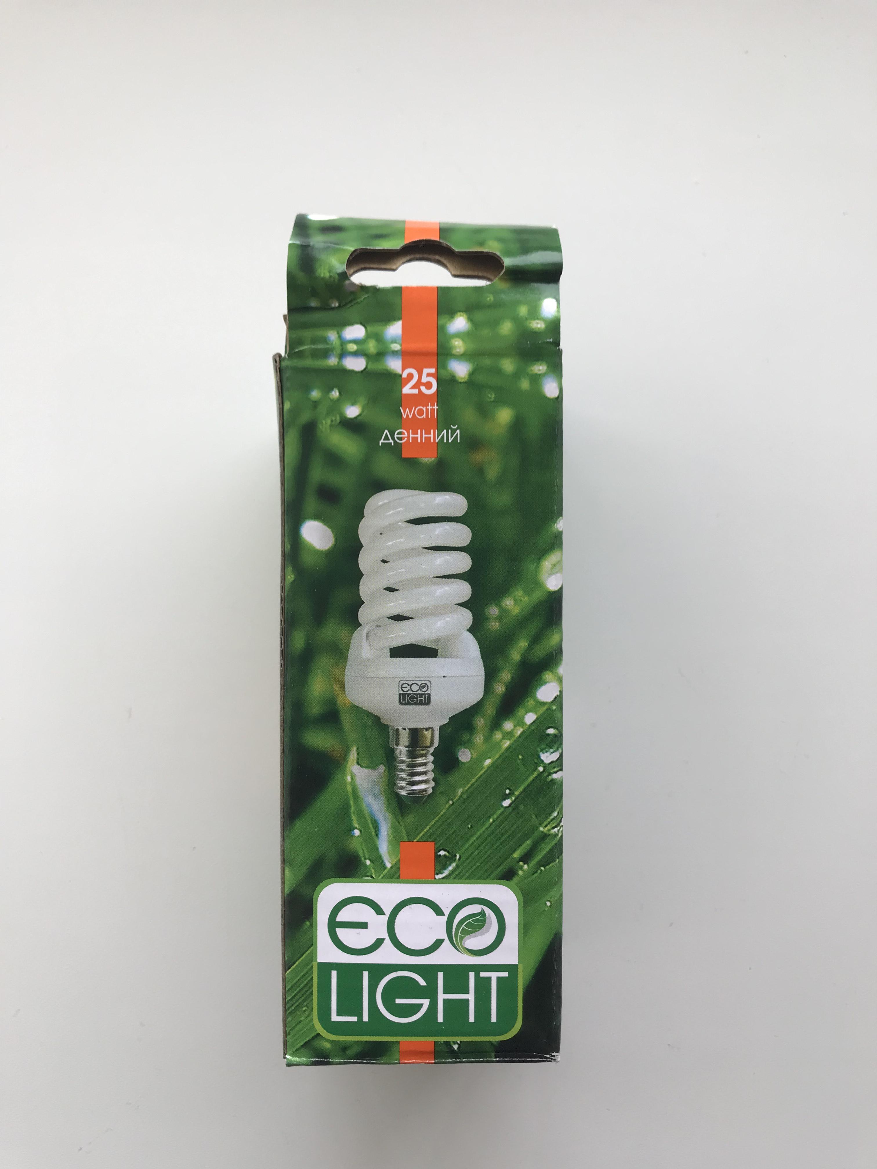 Лампа енергозберігаюча Eco Light 25W 25 Вт E14 4000К Біле нейтральне денне світло (24915894) - фото 4 Лампа енергозберігаюча Eco Light 25W 25 Вт E14 4000К Біле нейтральне денне світло (24915894) - фото 4