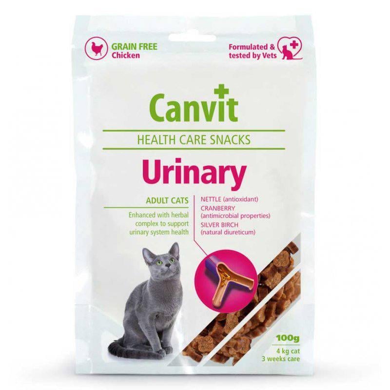 Ласощі для здоров'я сечової системи котів Canvit Urinary зі смаком курки 100 г (514090)