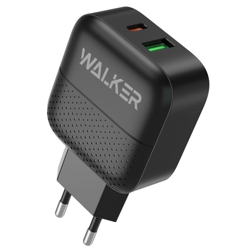 Сетевое зарядное устройство Walker WH-37 PD/3,0A+QC 3.0/3,4A/18W Black