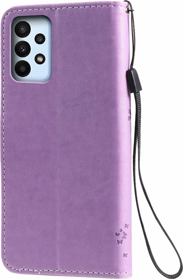 Чехол книжка Samsung Galaxy A23 A235 Кот и Дерево Lilac (30482-3B) - фото 2