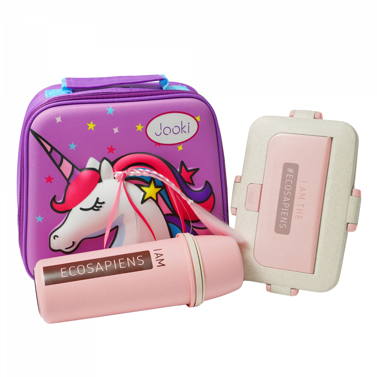 Ланч набор Jooki Unicorn Ecosapiens Розовый
