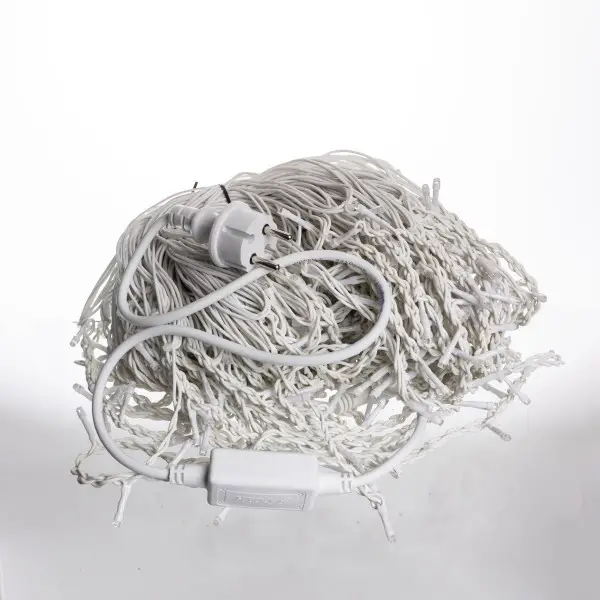 Гирлянда бахрома уличная 600 LED 36 м от сети белая нить Белый - фото 4