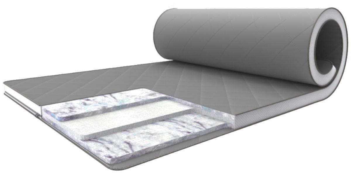 Матрас-топпер тонкий Family Sleep Gray-White Rain 115х180 см