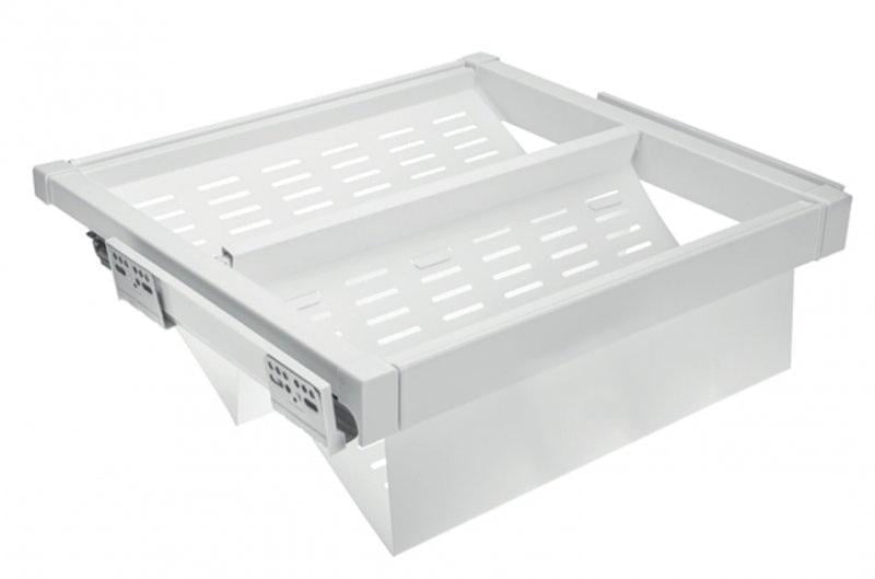 Полиця металева для взуття GTV Elite з доведенням повного висунення 900 мм Білий