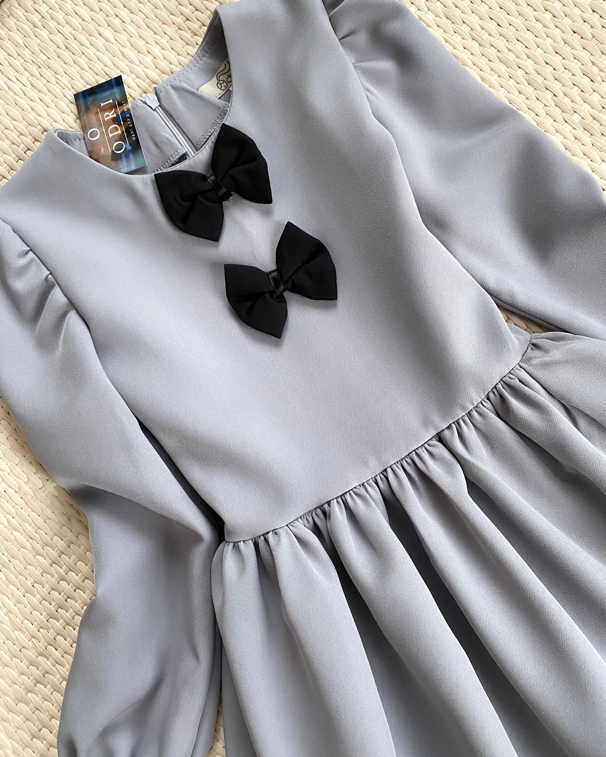 Платье женское ODRI для девочки 152 см Светло-серый (00143) - фото 4