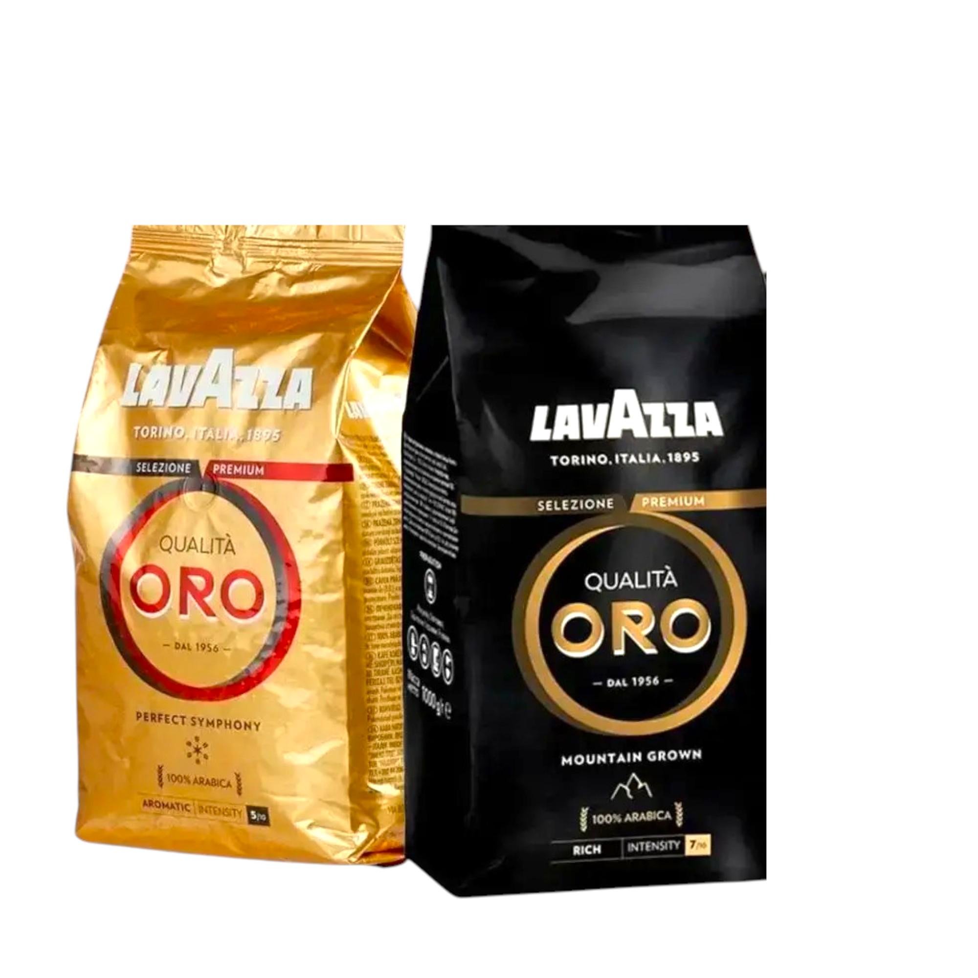 Комплект кави в зернах Lavazza Qualita Oro 1 кг + кофе в зернах Lavazza Oro Mountain 1 кг