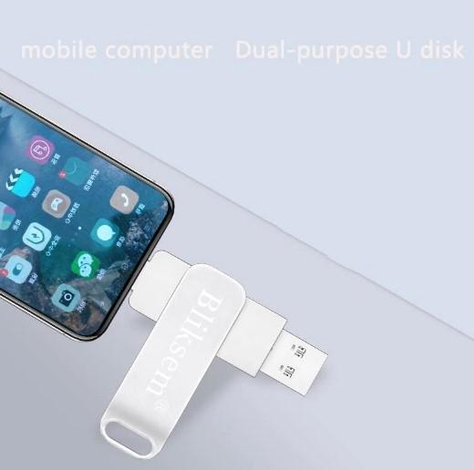 Флэш-память Bliksem 64 ГБ повышенная скорость USB 3,0/Type-C/USB micro 3в1 Металлик (11386761) - фото 3