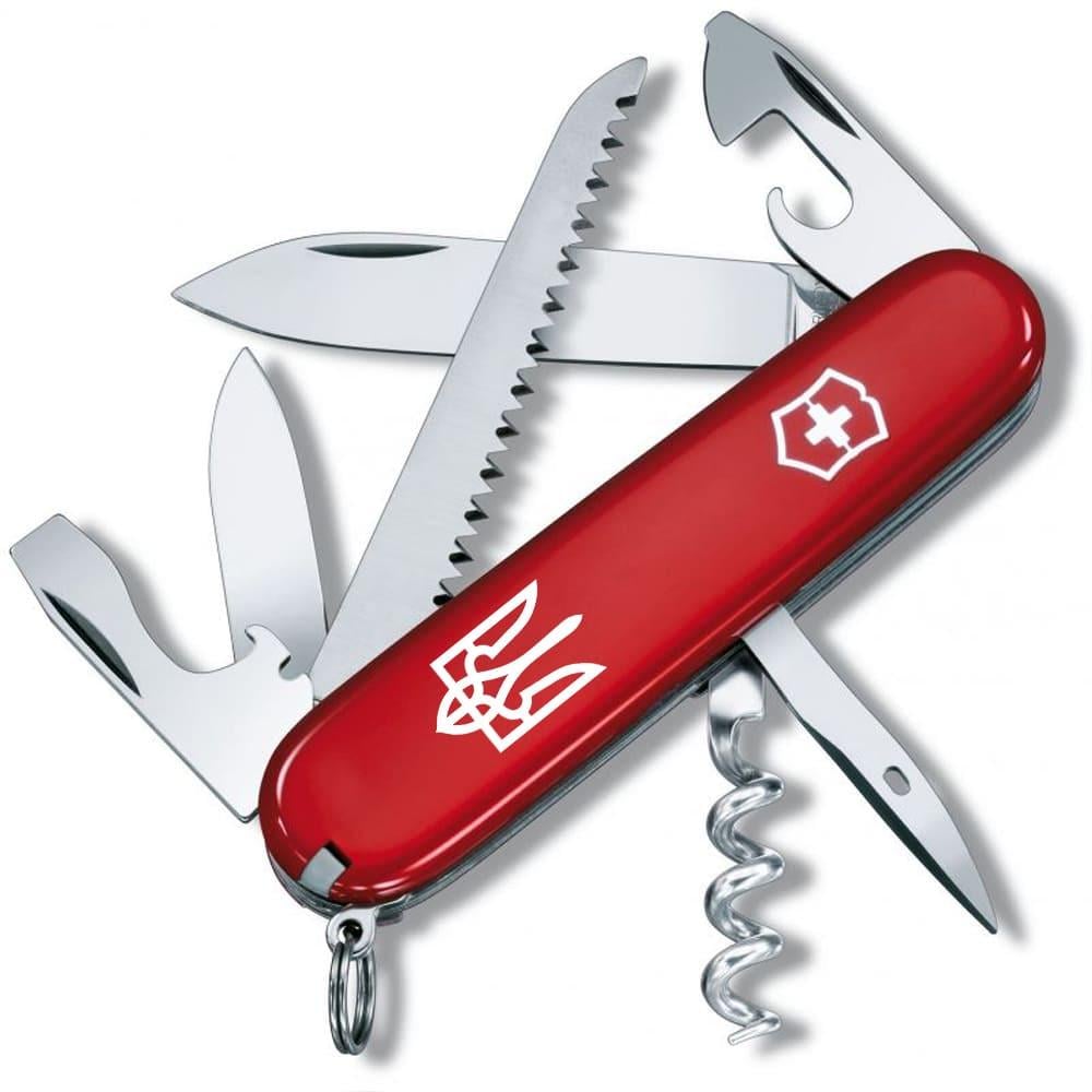 Ніж складаний Victorinox Camper Ukraine Edition з Тризубцем 13в1 Червоний (597077)