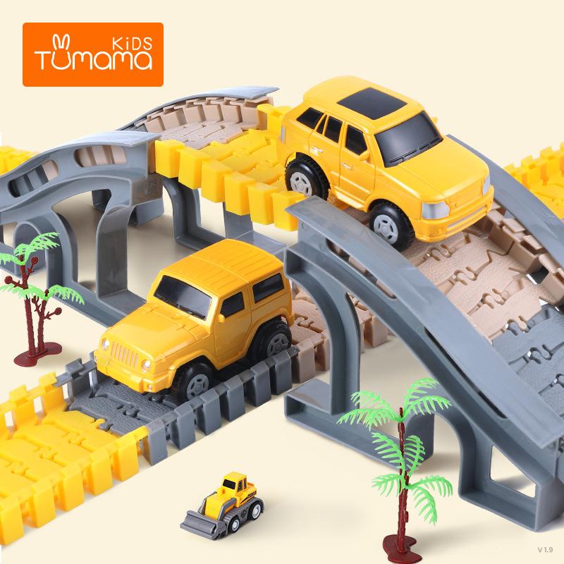 Ігровий набір автотреків Tumama Світна дорога-конструктор з машинкою Жовтий (30487937) - фото 5 Ігровий набір автотреків Tumama Світна дорога-конструктор з машинкою Жовтий (30487937) - фото 5