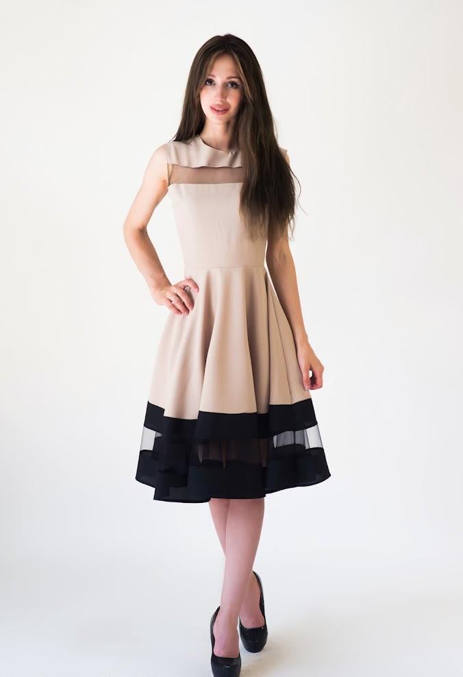 Платье Podium Stefani 21331-BEIGE M Бежевый