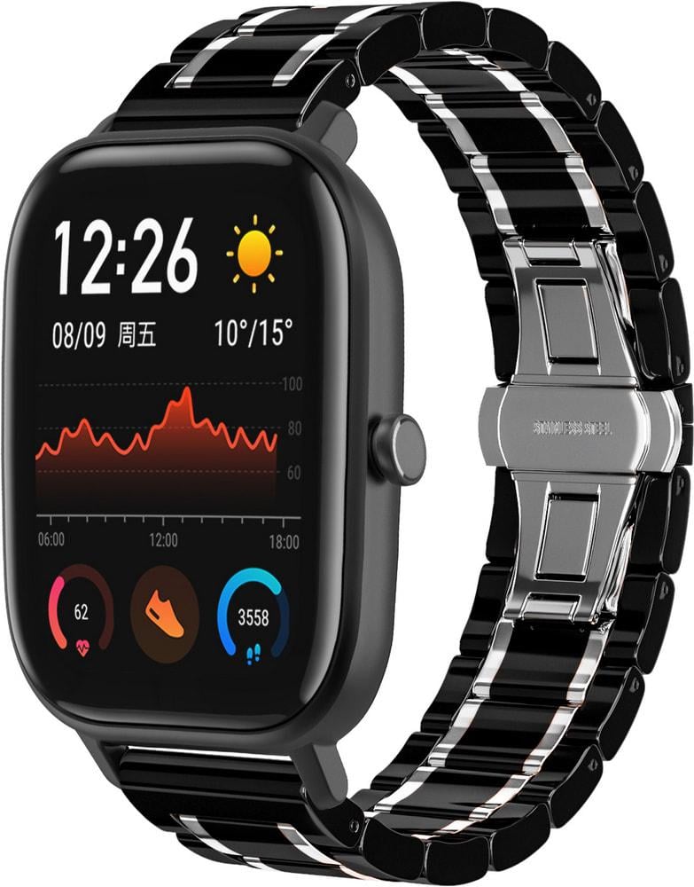 Ремешок керамический Ceramo для Amazfit GTS Black/White (28737-1E)