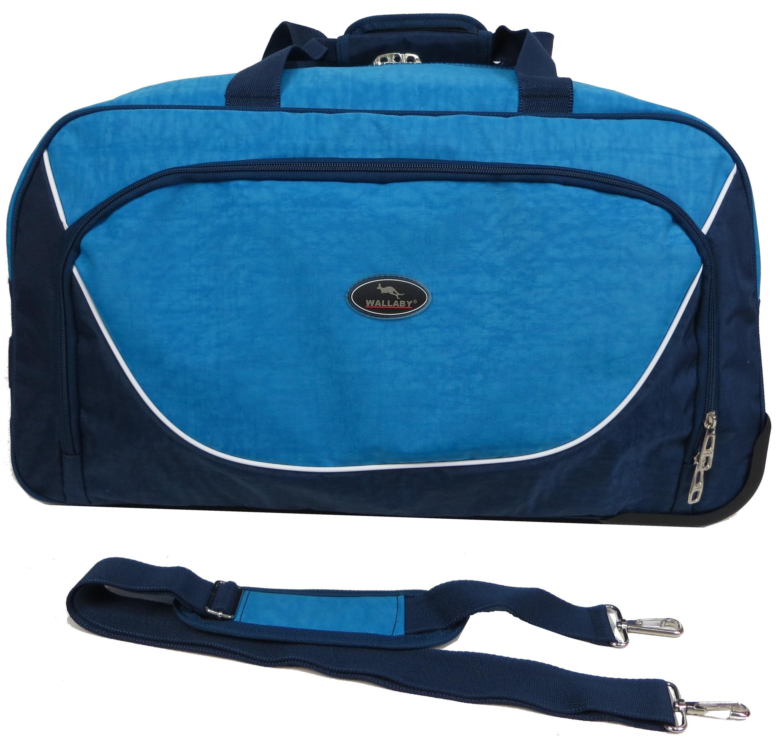 Сумка дорожня на колесах Wallaby 57 л Блакитний/Синій (10428-4)