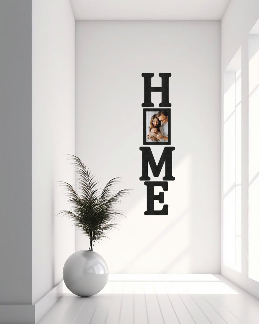 Композиция с фоторамкой Wooden House HOME 80х20 см