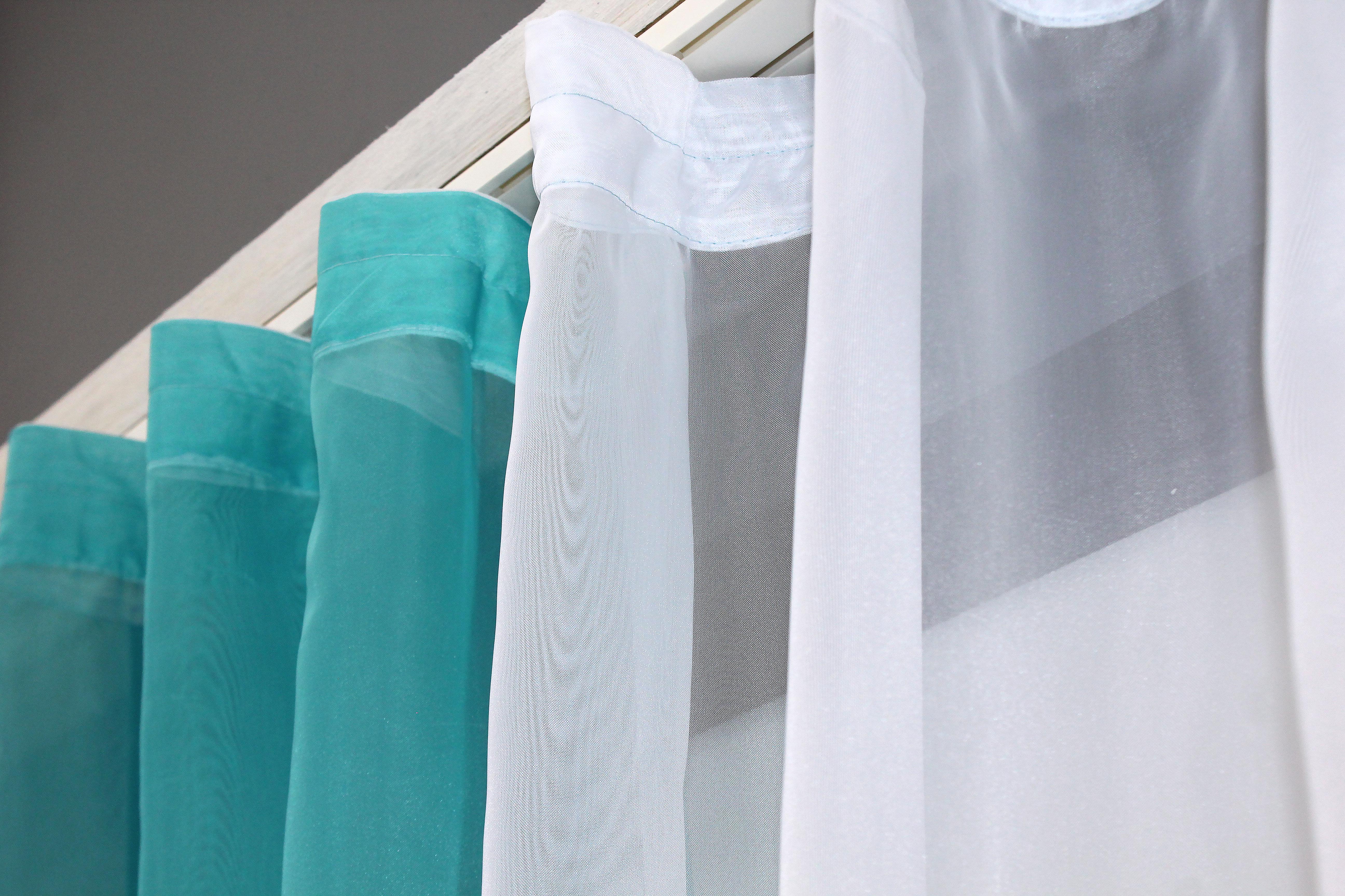 Штори кухонні VR-Textil № 017к комбіновані з підв'язками 265х170 см Лазурний/Білий (52-0676) - фото 4 Штори кухонні VR-Textil № 017к комбіновані з підв'язками 265х170 см Лазурний/Білий (52-0676) - фото 4