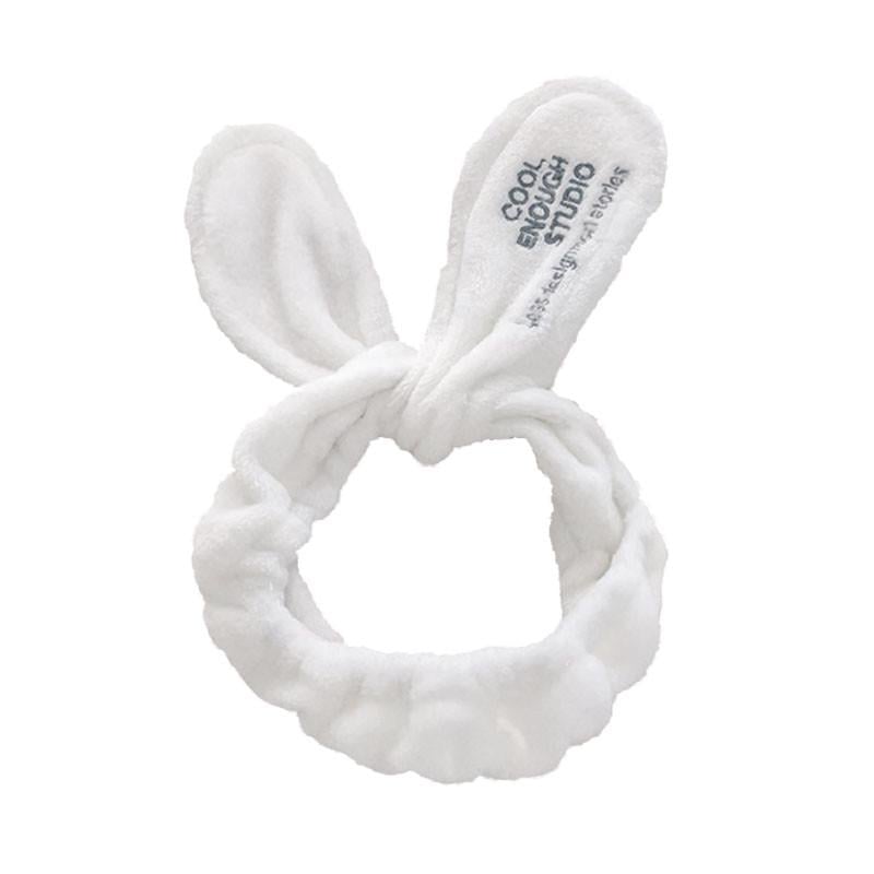 Повязка косметическая для фиксации волос Lesko FN004GJX White макияжа косметических процедур с ушками