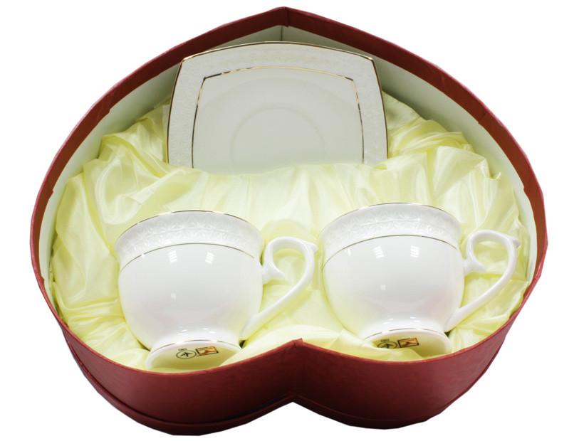 Набір чайний порцеляновий Interos Снігова Королева 2 чашки з блюдцем 280 мл 4 пр. (S506710-AGIFT)