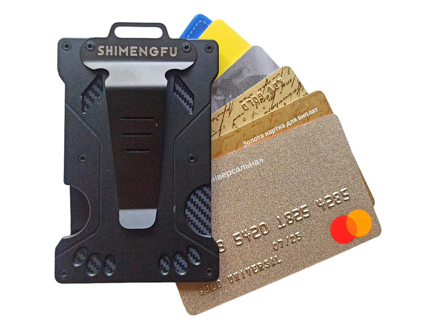 Картхолдер металевий Shimengfu з RFID-захистом 02 Black - фото 6