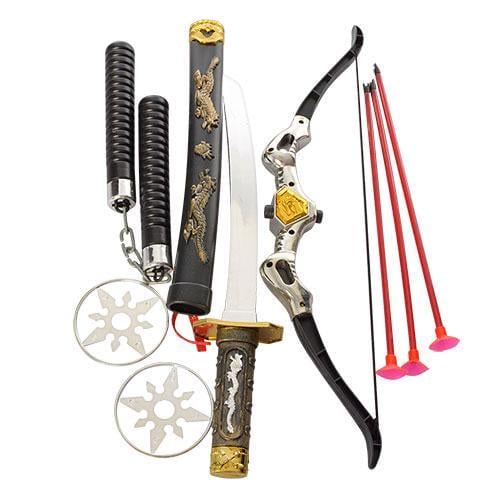 Дитячий ігровий набір Ніндзя 8610 зі зброєю лук/3 стріли з присосками/меч/нунчаки/2 сюрікени (26097146) Дитячий ігровий набір Ніндзя 8610 зі зброєю лук/3 стріли з присосками/меч/нунчаки/2 сюрікени (26097146)