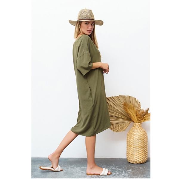 Туника женская 2XL Хаки (12767) - фото 2 Туника женская 2XL Хаки (12767) - фото 2