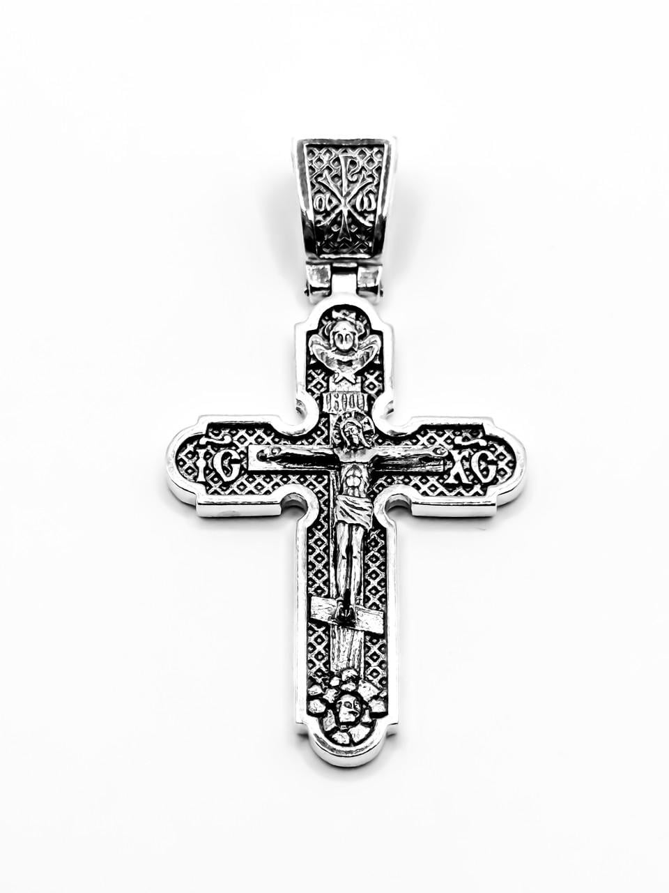 Крестик мужской серебряный 925 пробы (КДУ- 13)