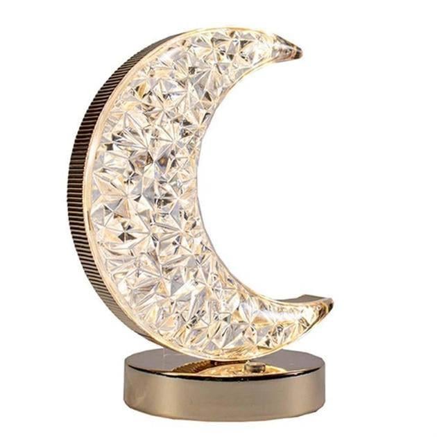 Лампа-ночник аккумуляторная настольная Полумесяц с 3 режимами и сенсорным управлением Золотистый