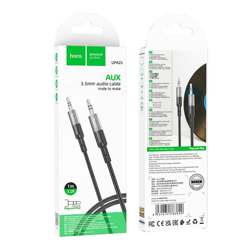 Кабель Hoco Audio Cable UPA23 1 м Grey (574163) - фото 6