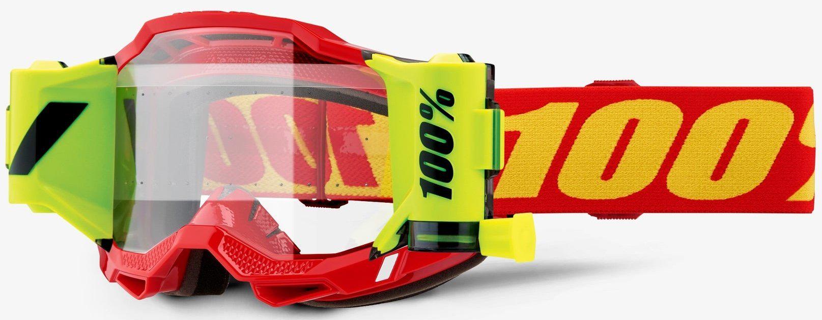 Мотоокуляри 100% ACCURI 2 FORECAST Goggle Red/Clear Lens/Roll/Off (34623)