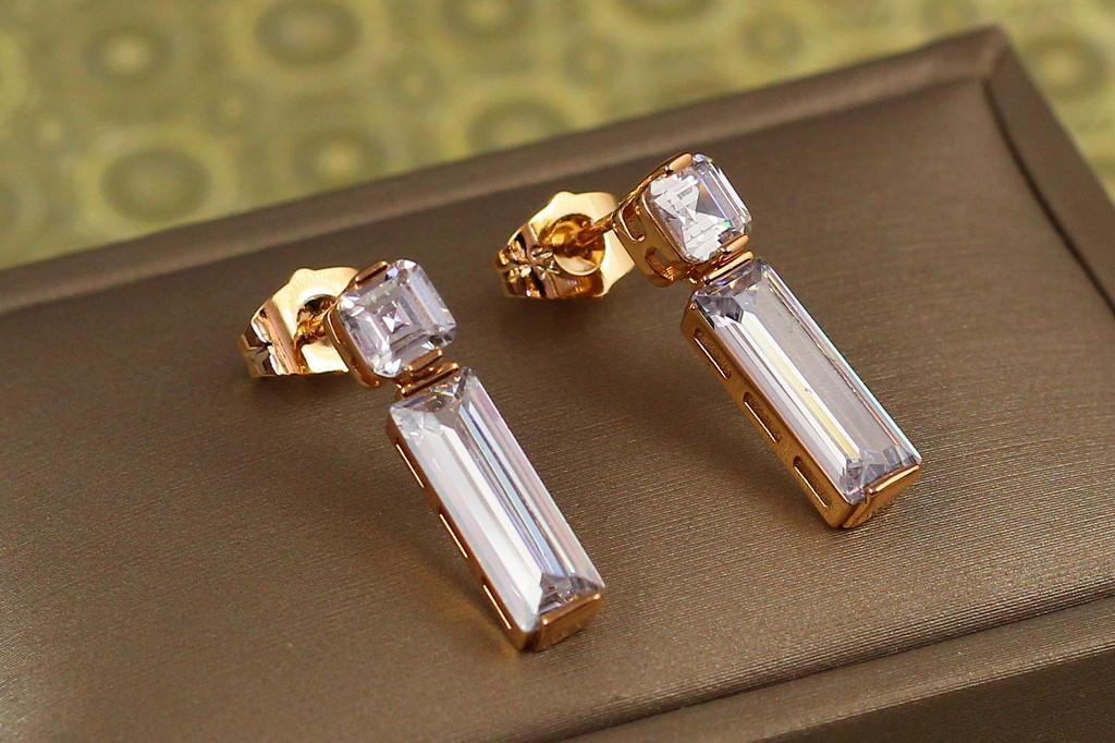 Серьги гвоздики Xuping Jewelry подвеска Хола 2,2 см Золотистый (2266734057)