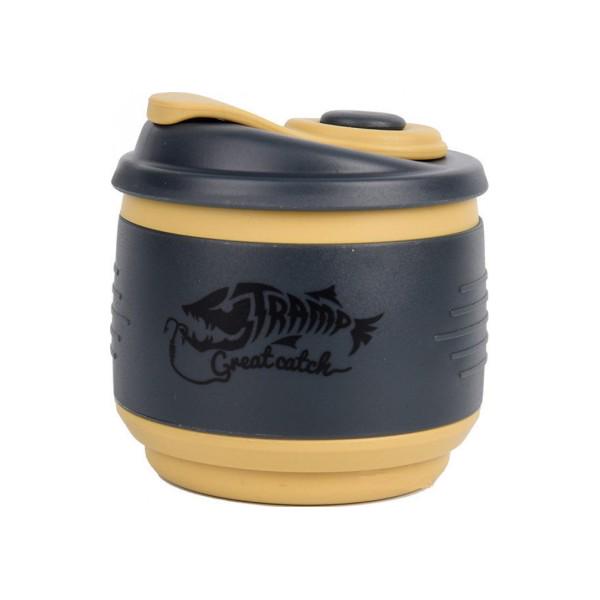 Кружка складная силиконовая с крышкой Tramp TRC-082-black 350 мл (65021)