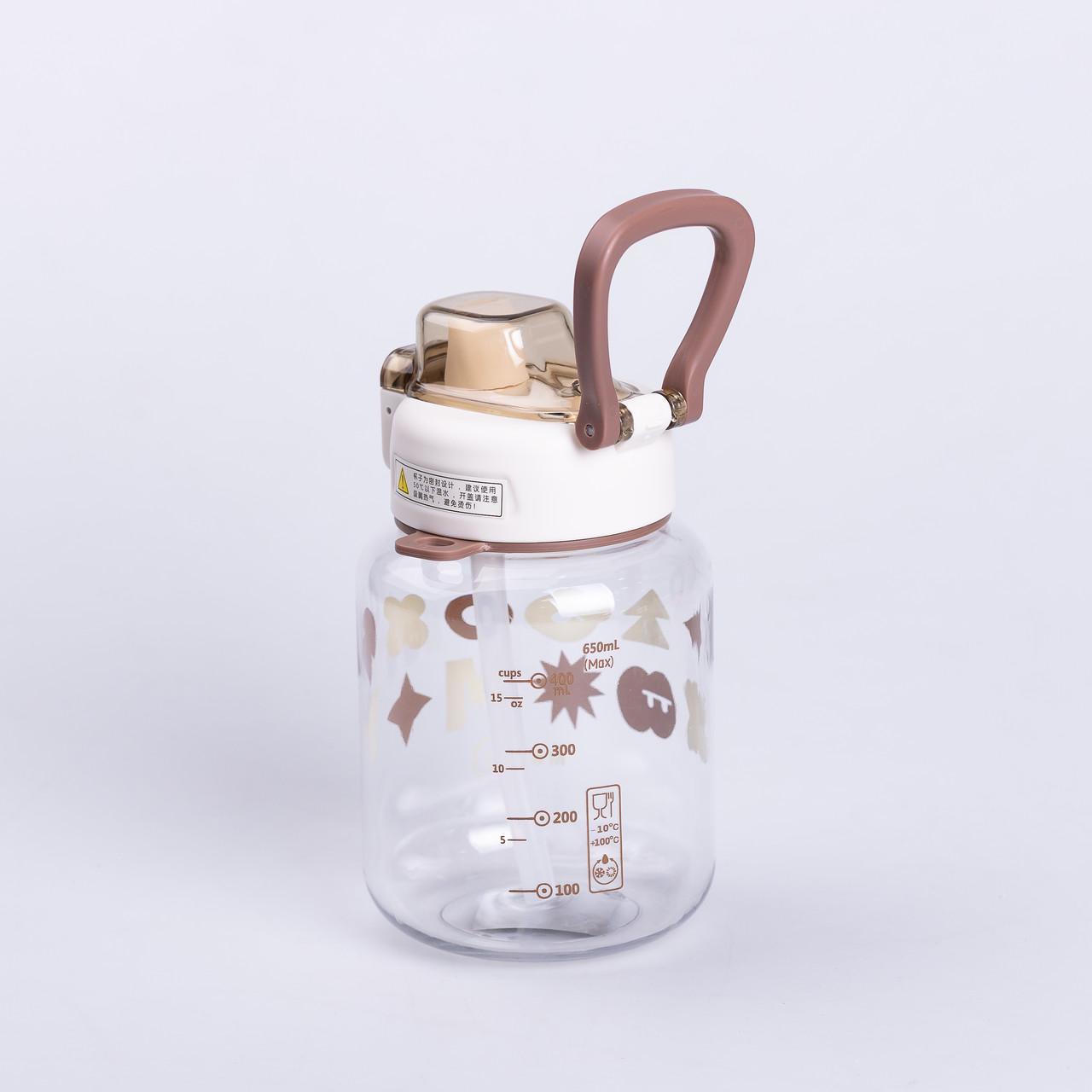 Пляшка для води дитяча на ремінці з трубочкою для дитини для спорту та школи 650 мл (6764) - фото 7 Пляшка для води дитяча на ремінці з трубочкою для дитини для спорту та школи 650 мл (6764) - фото 7