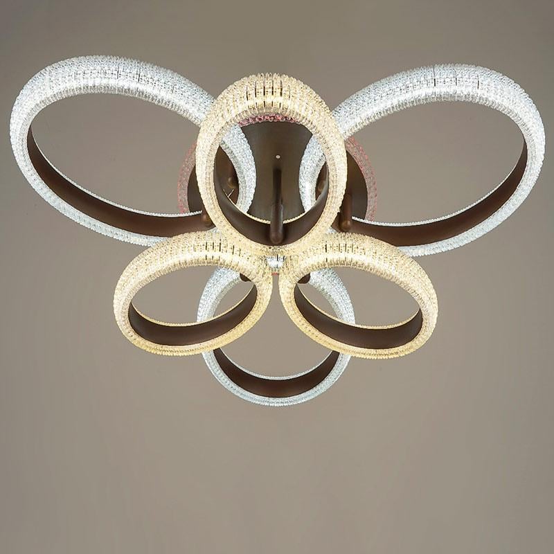 Люстра потолочная светодиодная Light House SRS-16145/3+3 150W+16W LED с пультом Черный