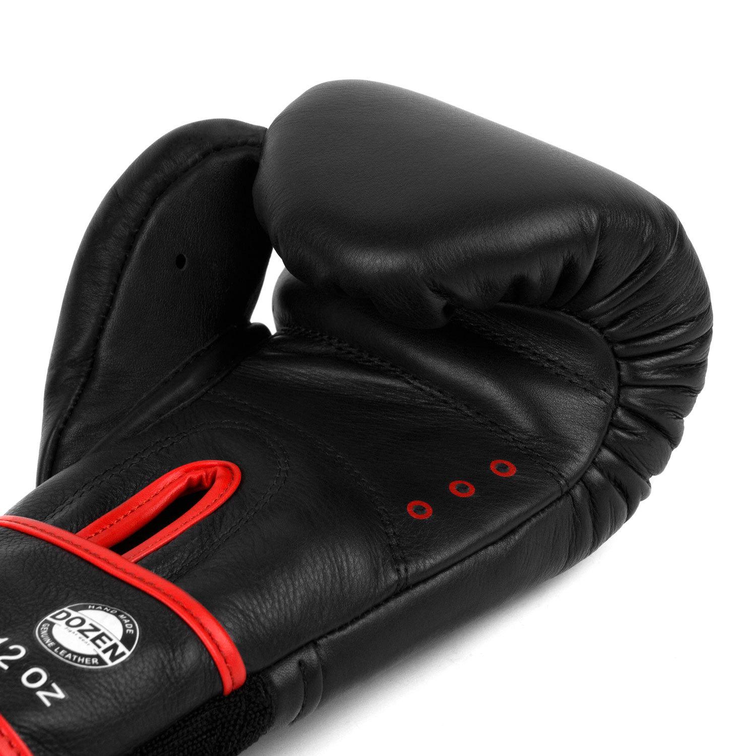 Боксерские перчатки Dozen Monochrome Training Boxing Gloves 12 ун. Черно-красный - фото 5 Боксерские перчатки Dozen Monochrome Training Boxing Gloves 12 ун. Черно-красный - фото 5