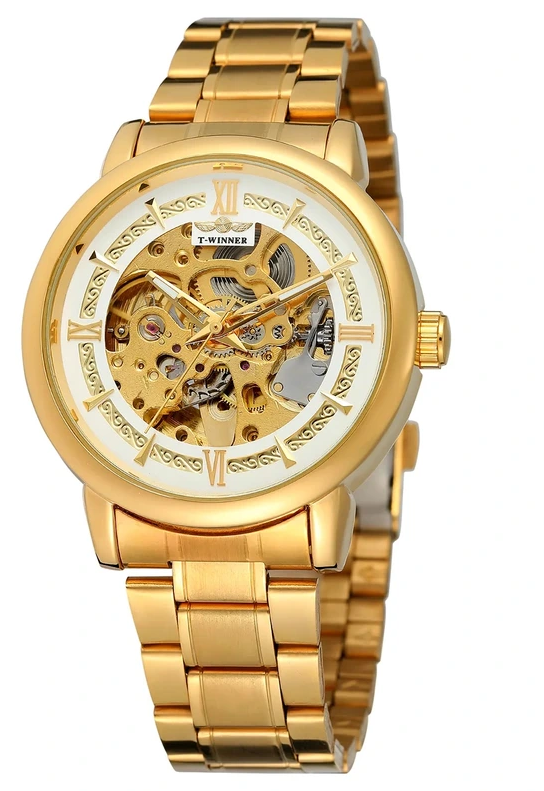 Наручний годинник Forsining 8173 Gold/White Steel Наручний годинник Forsining 8173 Gold/White Steel