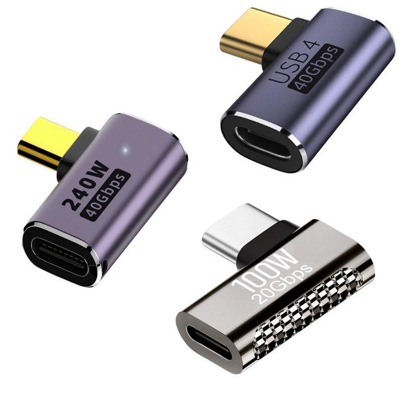 Переходник плоский 8K USB Type-C M/F USB 4.0 100W/240W Des3 комплект 3 вида (A-48776-3v)