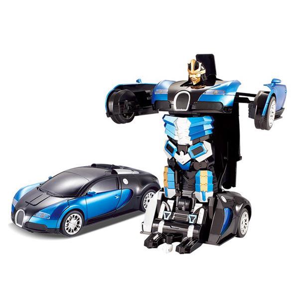 Радіокерована іграшка Робот-трансформер Bugatti Car Robot 1:18 Синій (1555255296) - фото 2