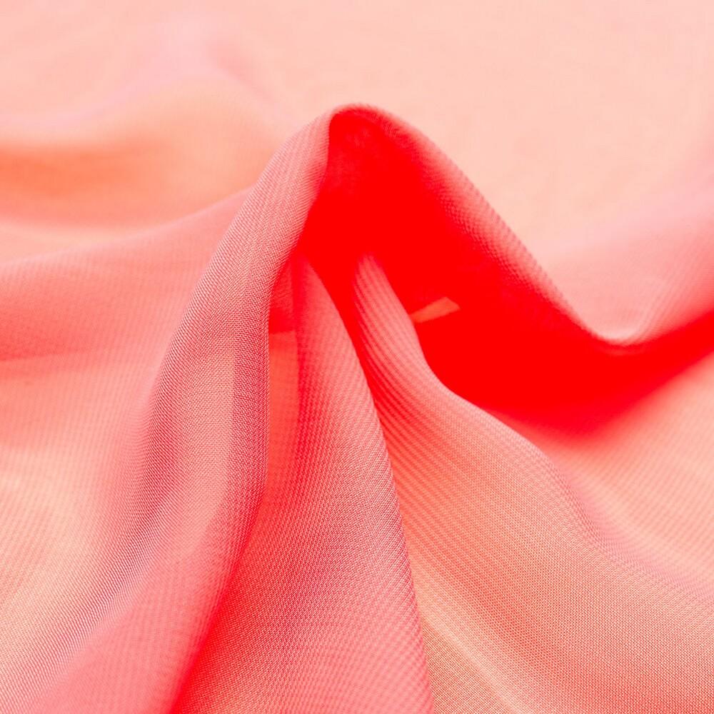 Ткань шифон Мульти Коралловый (12248)