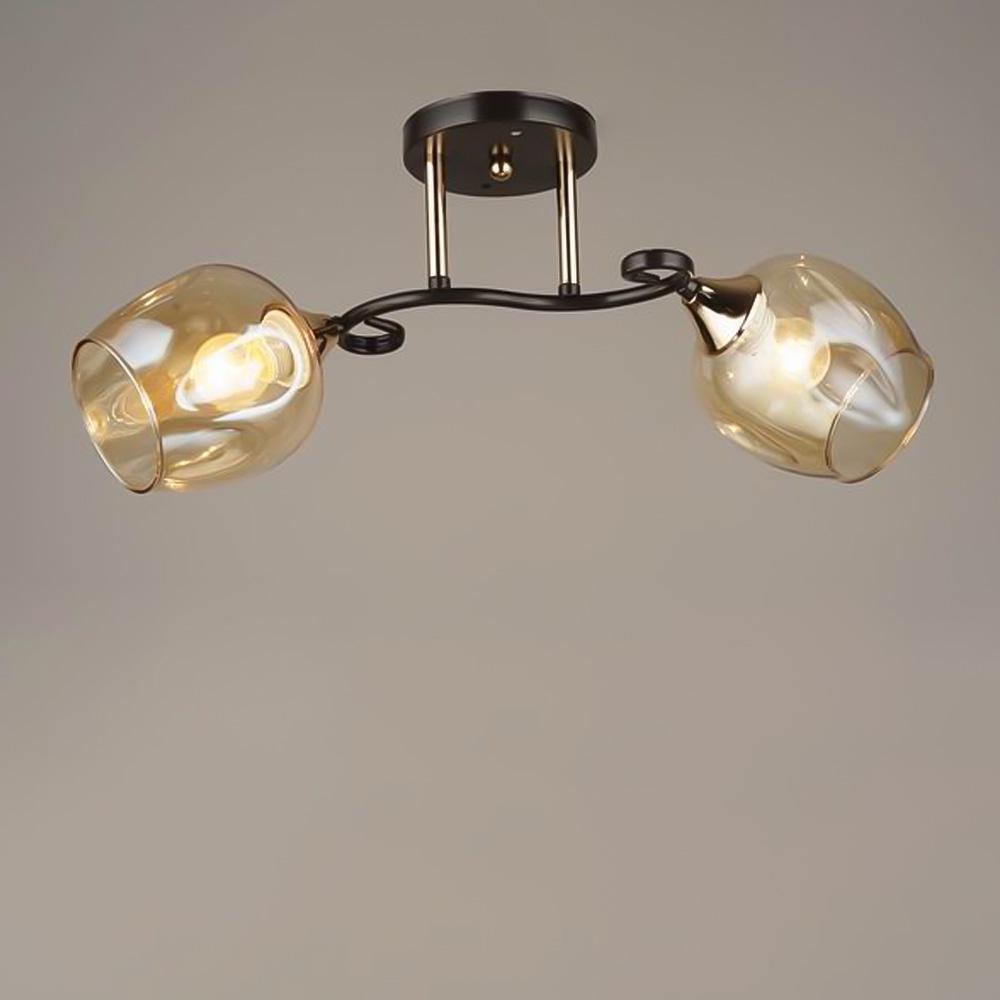 Люстра потолочная Light House SRS-19224/2 Черный/Золотой/Янтарный Люстра потолочная Light House SRS-19224/2 Черный/Золотой/Янтарный