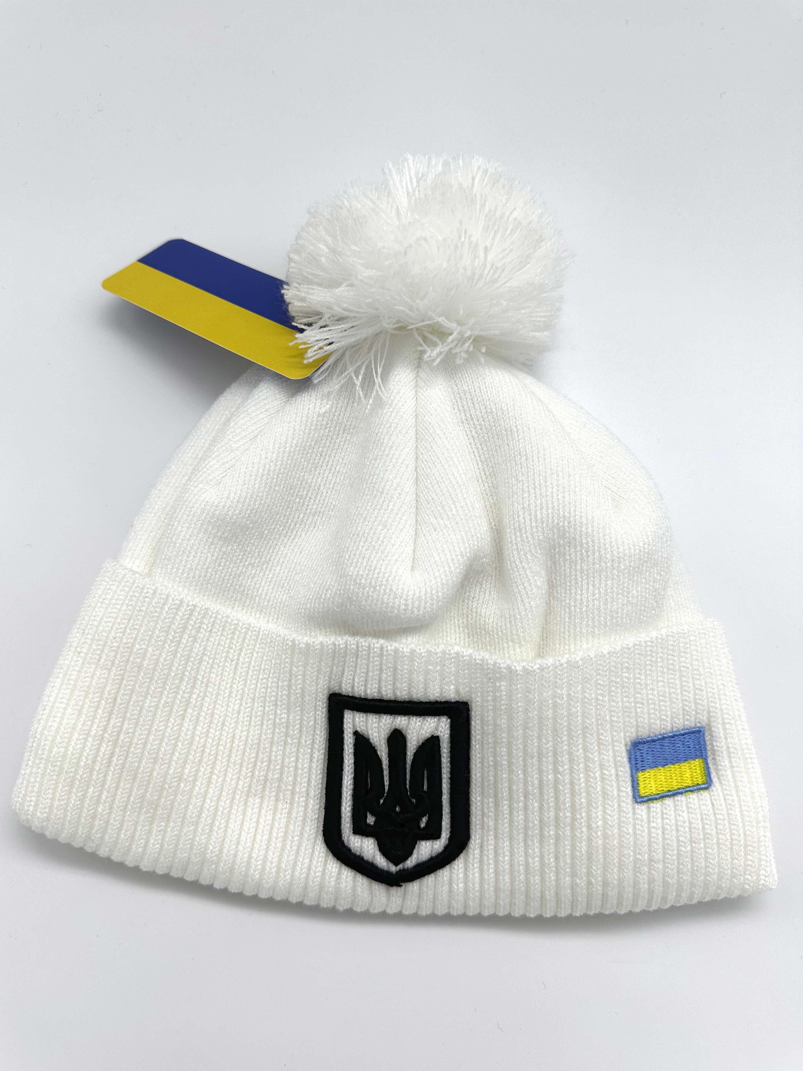 Шапка Слава Україні Білий (UA-0032-67)