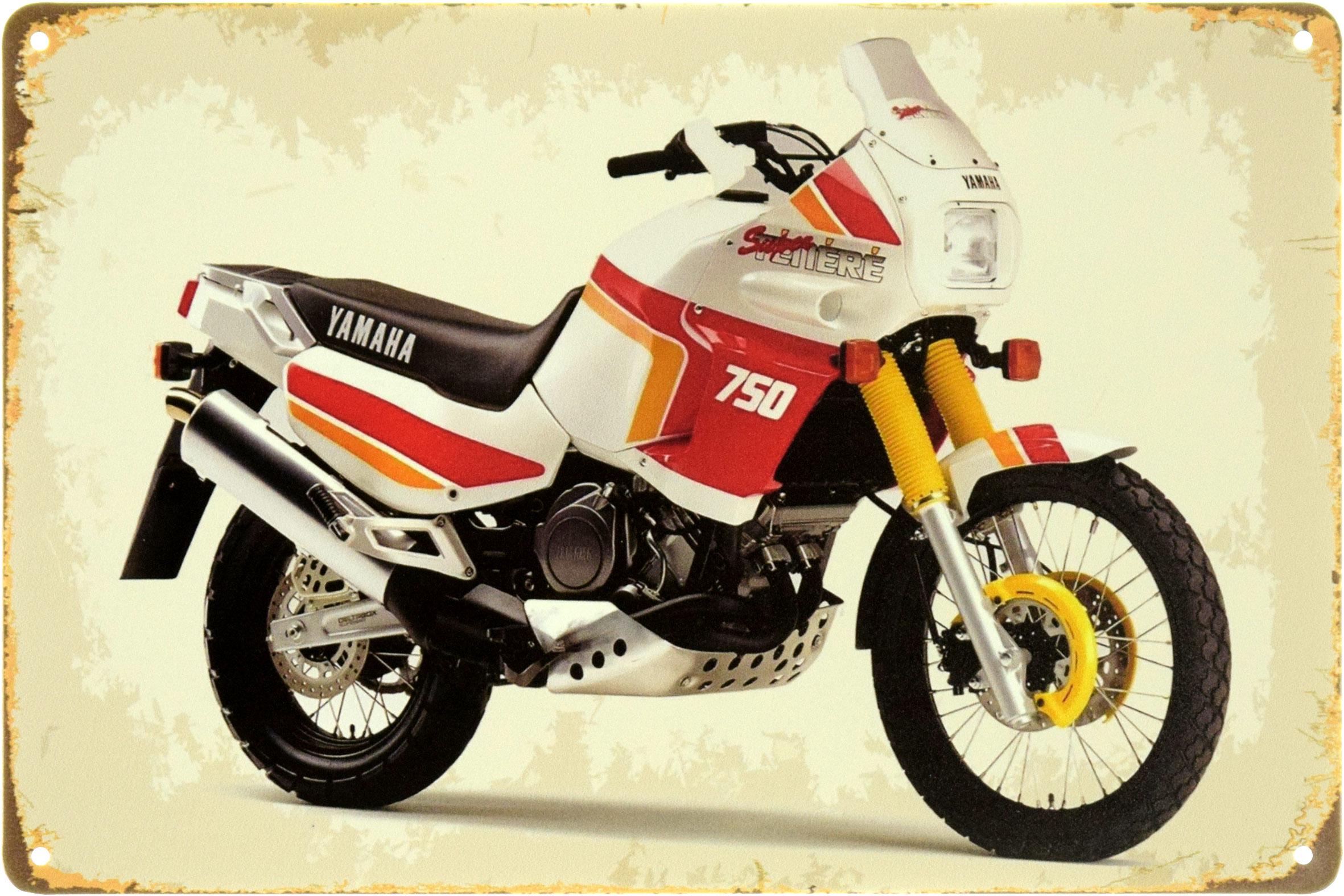 Табличка металлическая "Yamaha XTZ 750 Super Ténéré" 20x30 см (ms-104080)