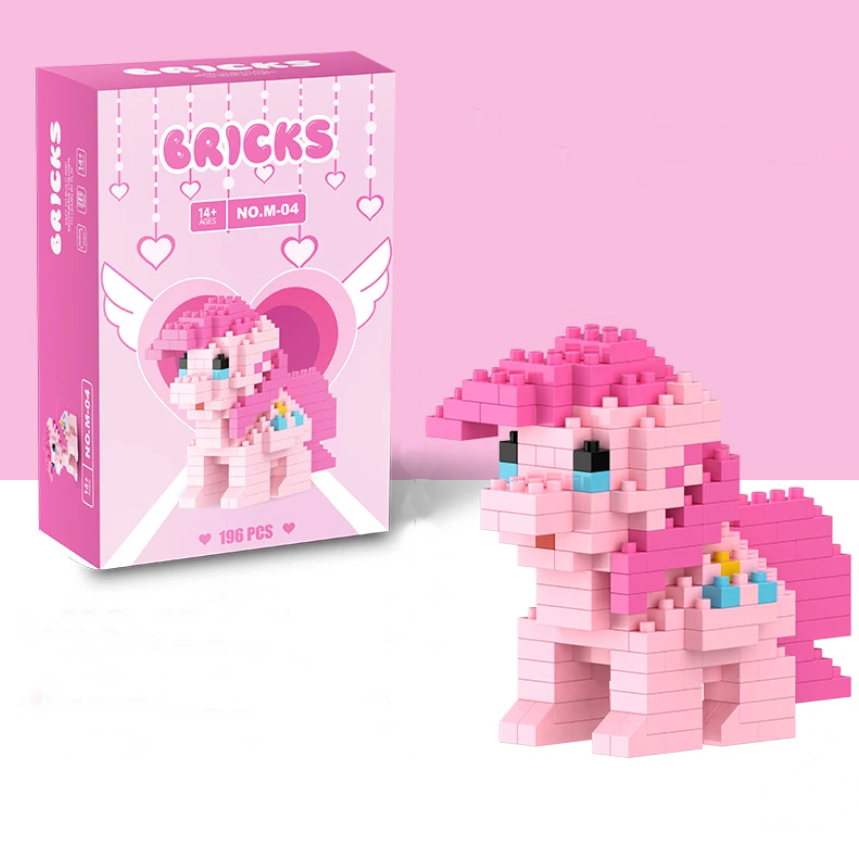 Конструктор фигурка Kids Bricks пиксели Пони 196 деталей (M04)