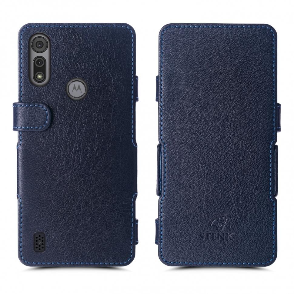 Чехол книжка Stenk Prime для Motorola Moto E6s Синий (66465)