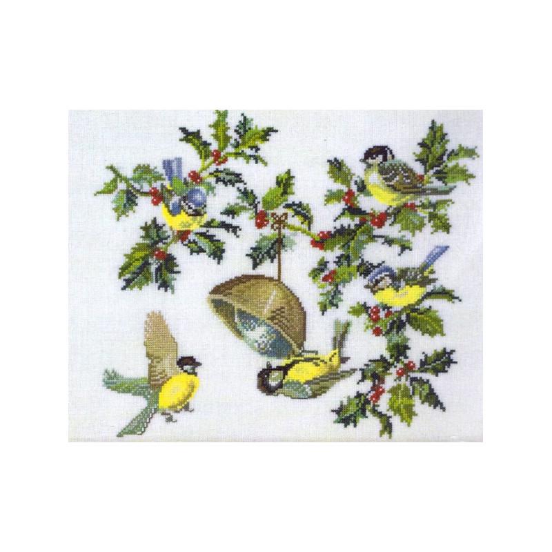 Набор для вышивания крестиком Eva Rosenstand 12-451 Birds - holly (50000)