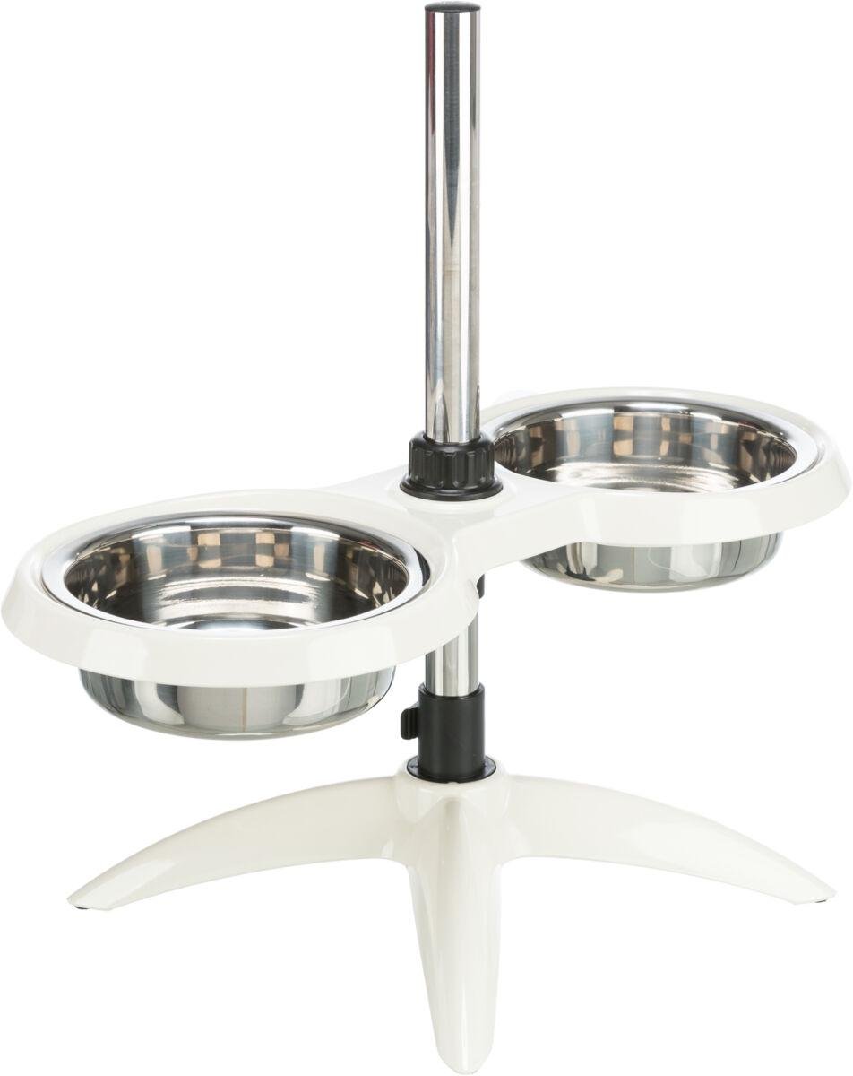 Миска для собак Trixie на регулируемой подставке меламин/металл 21 см Белый (25006)