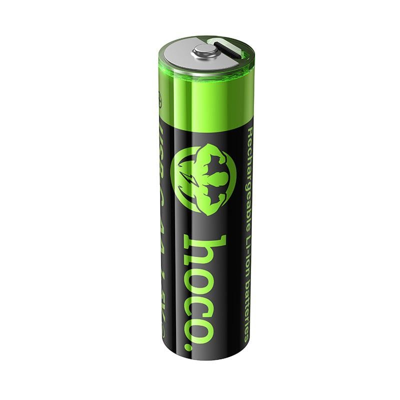 Батарейка аккумуляторная Hoco JA3 AA 1,5V 860 mAh с портом USB-C для подзарядки 2 шт. (24403)