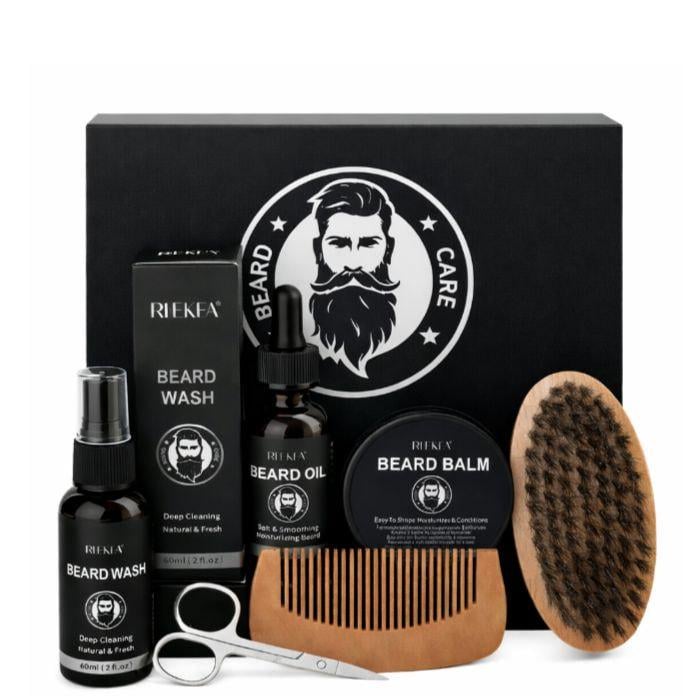 Набор для ухода за бородой RNEKFA Beard Grooming Kit 6в1 с маслом/бальзамом и аксессуарами (31369858)