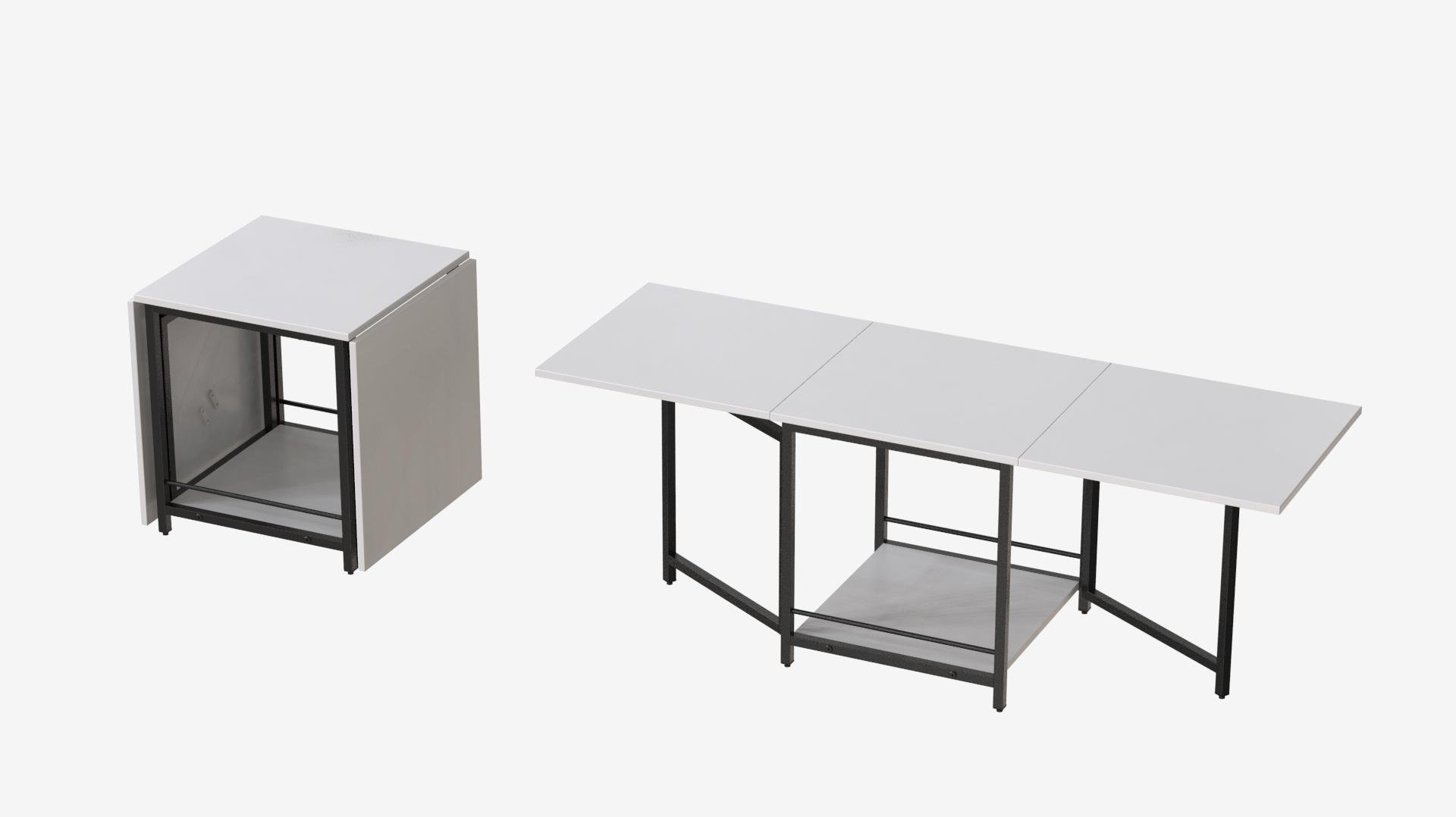 Стол журнальный трансформер Ferrum-decor Куб Комбо металл/ДСП 16 мм 650x540x532x500 мм Черный/Белый (FRD-105150) - фото 10