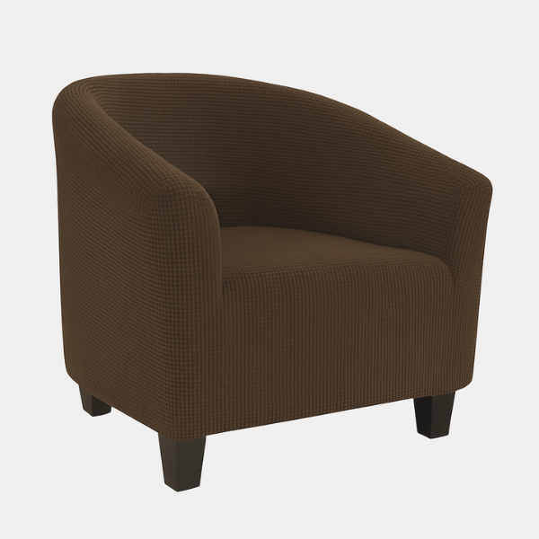 Чохол на крісло з округлою спинкою Slavich з жаккарду 70х70 см Коричневий (1445)