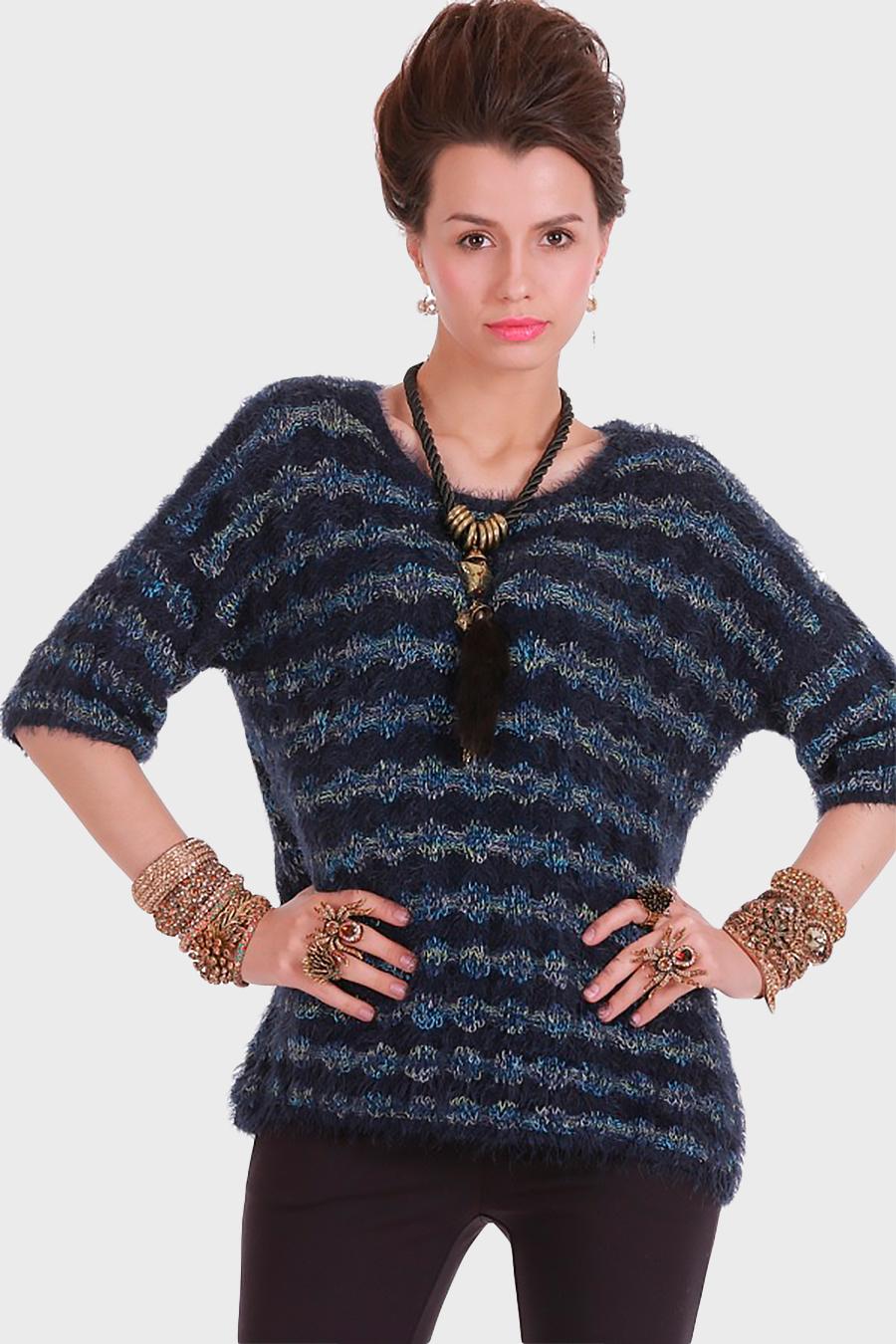 Свитер женский демисезонный Forza Viva FV-5540090 Трава р. 42 Синий (17852153) - фото 7